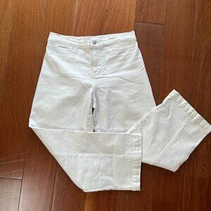 Madewell Emmett Wide Leg White Jeans 26P